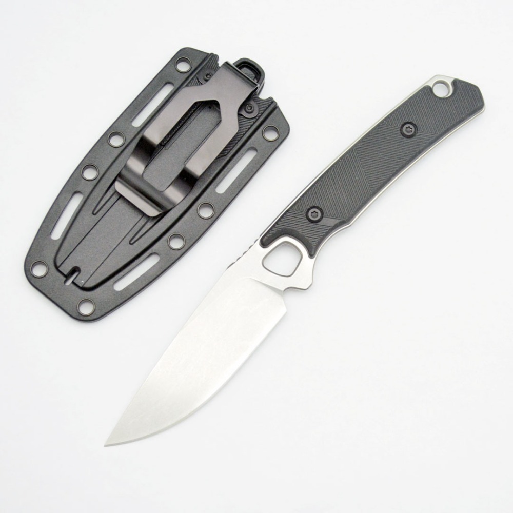 Bushcraft Knife Fixed - Couteau droit 2048 EDC, manche en