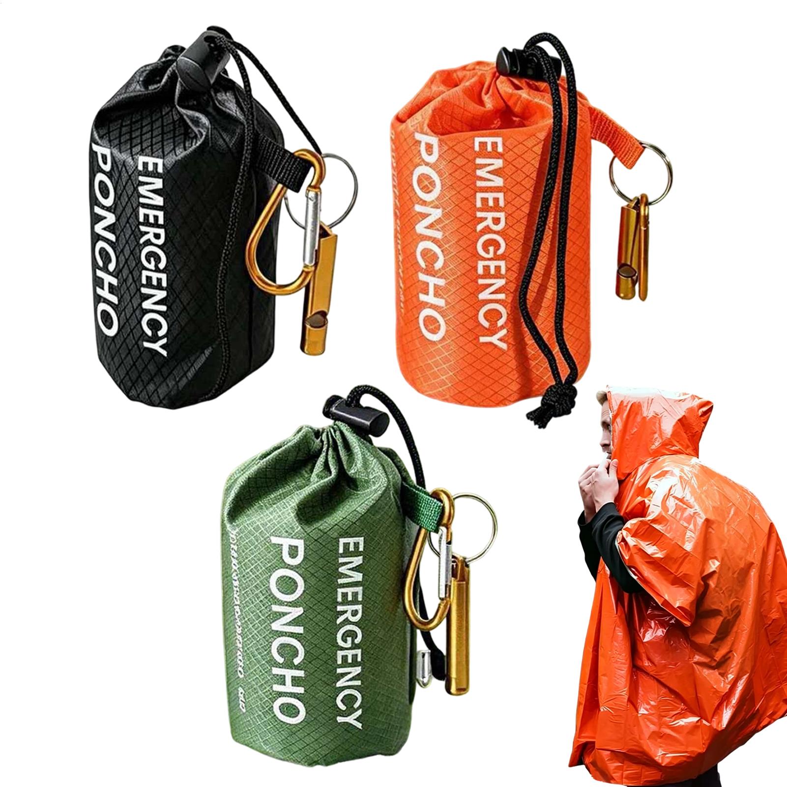 Lot de 3 ponchos de pluie de s - Emergency Poncho Rain avis et prix