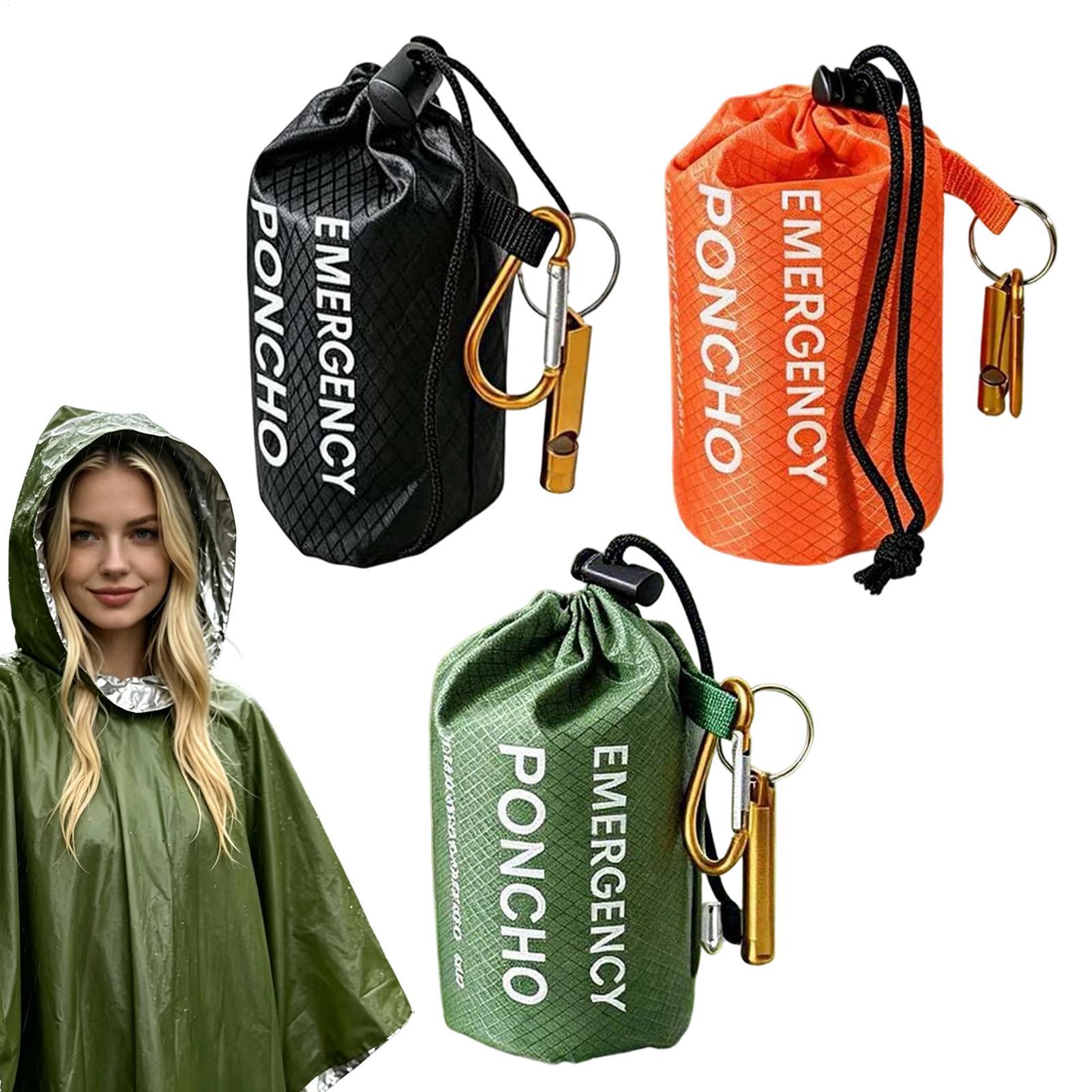 Lot de 3 ponchos de pluie de s - Emergency Poncho Rain avis et prix